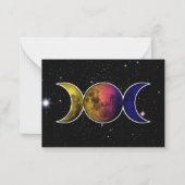 Triple Goddess Moon symbool Notitiekaartje (Voorkant)