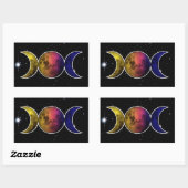 Triple Goddess Moon symbool Rechthoekige Sticker (Vel)