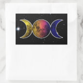 Triple Goddess Moon symbool Rechthoekige Sticker (Tas)