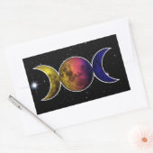 Triple Goddess Moon symbool Rechthoekige Sticker (Envelop)