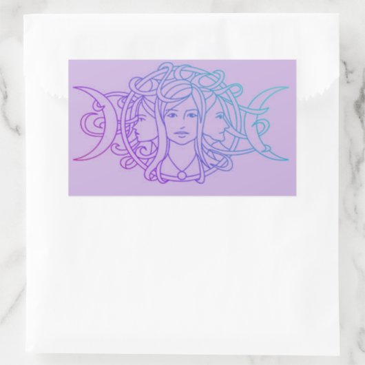 Triple Goddess Rechthoekige Sticker (Tas)
