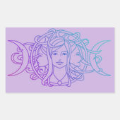 Triple Goddess Rechthoekige Sticker (Voorkant)