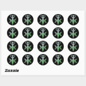 Triple Goddess Ronde Sticker (Vel)