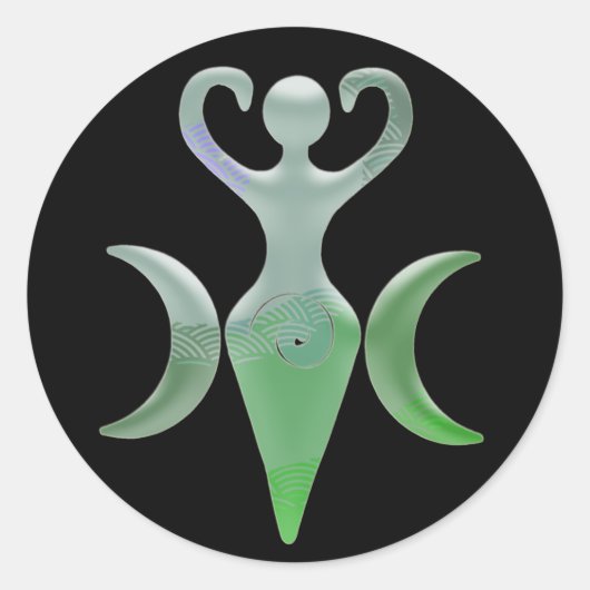 Triple Goddess Ronde Sticker (Voorkant)
