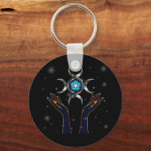 Triple Goddess Symbol Sleutelhanger (Voorkant)