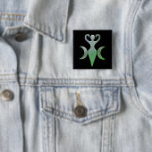 Triple Goddess Vierkante Button 5,1 Cm (In situ)