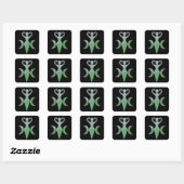 Triple Goddess Vierkante Sticker (Vel)