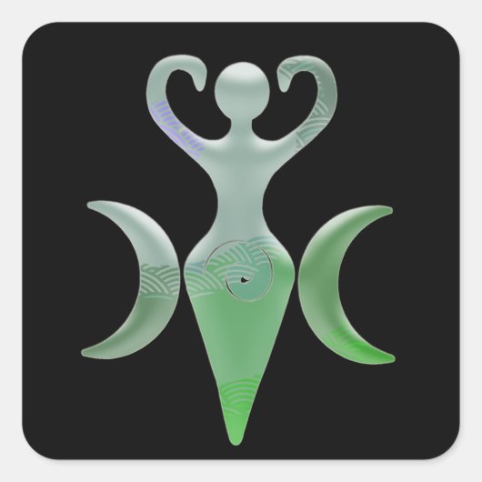 Triple Goddess Vierkante Sticker (Voorkant)