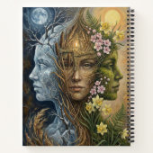 Triple Goddess Winter to Spring Imbolc Fantasy Art Notitieboek (Achterkant)