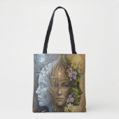 Triple Goddess Winter to Spring Imbolc Fantasy Art Tote Bag (Voorkant)