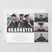 Triple Graduates Celebration | 4 Foto-Afstuderen Kaart (Voorkant)
