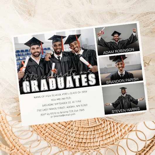 Triple Graduates Celebration | 4 Foto-Afstuderen Kaart