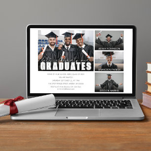 Triple Graduates Celebration   4 Foto-Afstuderen Kaart