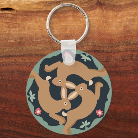 Triple Hare Sleutelhanger (Voorkant)