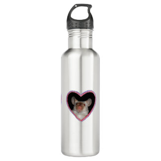 Triple Heart Mice Water Bottle Waterfles