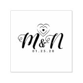 Triple Heart Rustic Lettering Zelfinktende Stempel (Design)