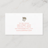 Triple Hearts Crown Script Wedding Planner Visitekaartje (Achterkant)