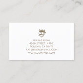 Triple Hearts en Crown Script Wedding Planner Visitekaartje (Achterkant)