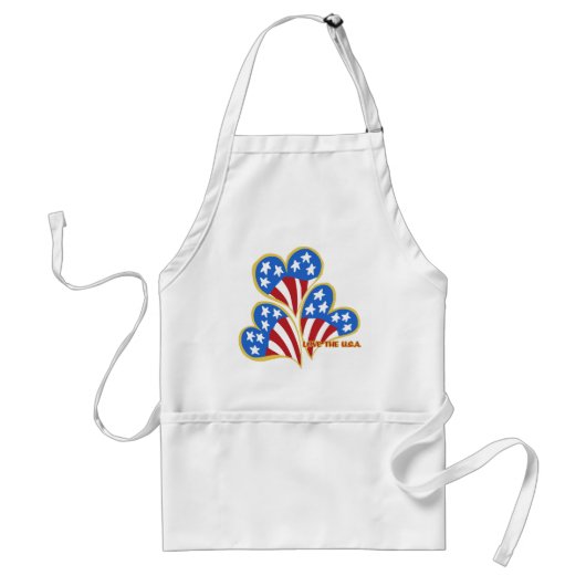 Triple Hearts USA Chef's apron Standaard Schort (Voorkant)