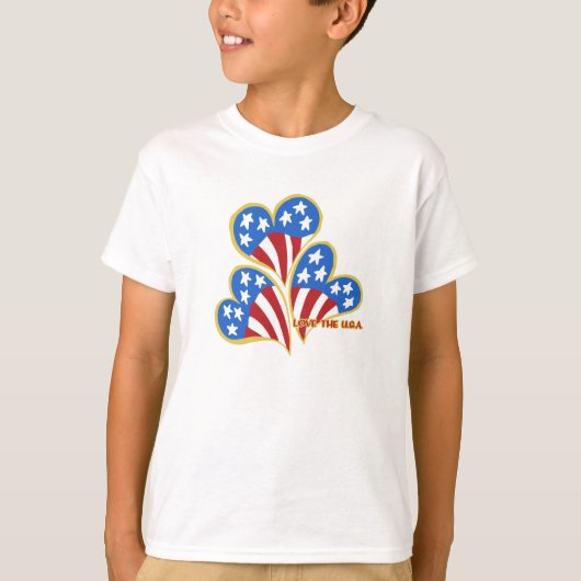 Triple Hearts USA T-shirts (Voorkant)
