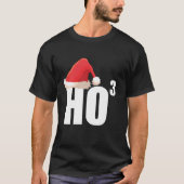 Triple Ho Ho Third Power Math Nerd Funny Christmas T-shirt (Voorkant)