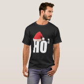 Triple Ho Ho Third Power Math Nerd Funny Christmas T-shirt (Voorkant volledig)