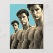 Triple Hunks Briefkaart (Voorkant)