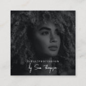 Triple Icon QR Code Foto Zakelijke Sociale Media Vierkante Visitekaartje (Achterkant)