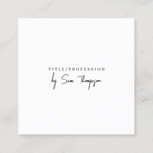 Triple Icon QR Code Social Media Roos Goud Vierkante Visitekaartje (Achterkant)