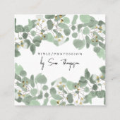 Triple Icon QR Code Sociale Media Eucalyptus Contactkaartje (Achterkant)