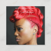 Triple Icon QR Code Volledige foto Social Media Ro Contactkaartje (Achterkant)