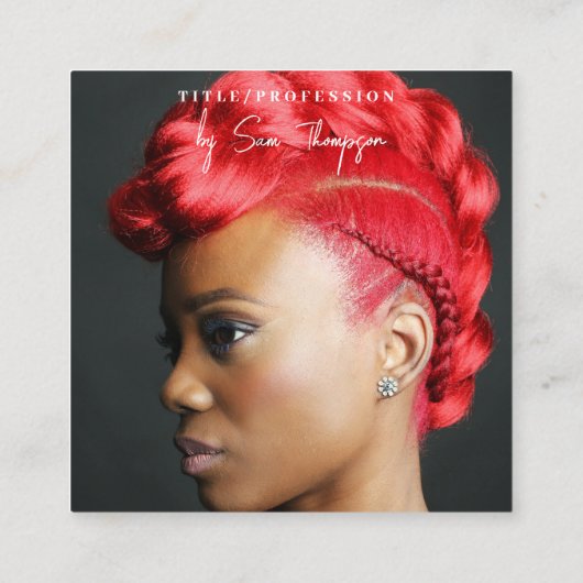 Triple Icon QR Code Volledige foto Social Media Ro Contactkaartje (Achterkant)