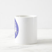 Triple Jackalope White op blauw Koffiemok (Center)