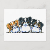 Triple Japanse Chin Briefkaart (Voorkant)