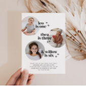 Triple Joint Birthday Invitation with Arches Kaart