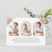 Triple Joint Landschap Foto Verjaardag Uitnodiging (Staand voorkant)