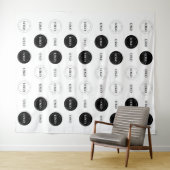 Triple Logo Business Company Photo Booth Backdrop Wandkleed (In Situ (horizontaal))