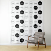 Triple Logo Business Company Photo Booth Backdrop Wandkleed (In situ)