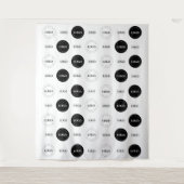 Triple Logo Business Company Photo Booth Backdrop Wandkleed (Voorkant)