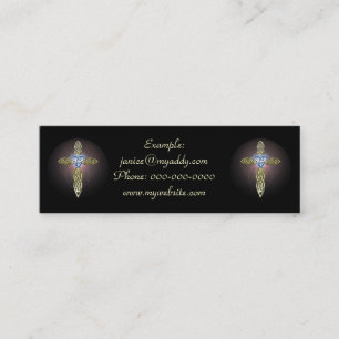 Triple Lunar Celtic Cross Profile Cards Mini Visitekaartje