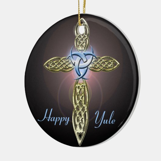 Triple Lunar Celtic Cross Tree Ornament Cirkel (Links)