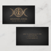 Triple Moeddess met trison en de boom van het leve Visitekaartje (Voorkant / Achterkant)