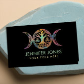 Triple Moeddess met trison en de boom van het leve Visitekaartje