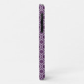 Triple Monogram Blue Paars Quatrefoil Patroon Case-Mate iPhone Case (Achterkant/links)