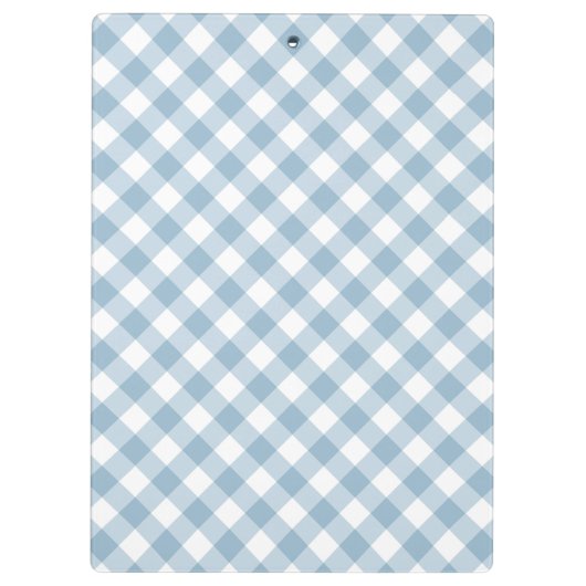 Triple Monogram Brown Blue Gingham Pattern Klembord (Achterkant)