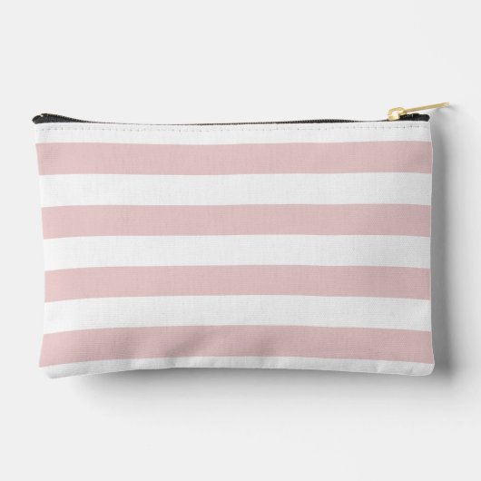 Triple Monogram op Blush Roze en Witte Strepen Etui (Achterkant)