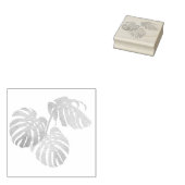 Triple Monstera Stamp Rubberstempel (Gestempeld)