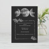 Triple Moon Blessing trouwuitnodiging Kaart (Staand voorkant)