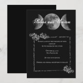 Triple Moon Blessing trouwuitnodiging Kaart (Voorkant / Achterkant)