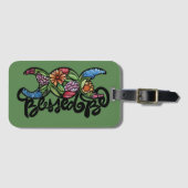 Triple Moon Bloom "Blessed Be" Bagagelabel (Voorkant (horizontaal))